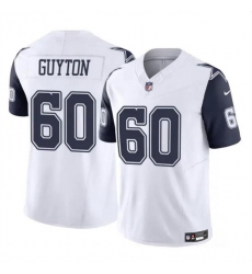 Men's Dallas Cowboys #60 Tyler Guyton White 2024 Draft F.U.S.E Color Rush Limited Football Stitched Jersey