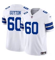 Men's Dallas Cowboys #60 Tyler Guyton White 2024 F.U.S.E Draft Vapor Untouchable Limited Football Stitched Jersey