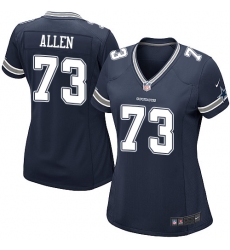 Women's Nike Dallas Cowboys #73 Larry Allen Game Navy Blue Team Color NFL Jersey
