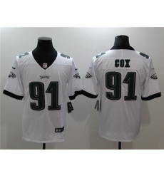 Women's Philadelphia Eagles #91 Fletcher Cox White Stitched Football Jersey