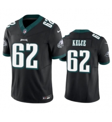 Youth Philadelphia Eagles #62 Jason Kelce Black 2023 F.U.S.E Vapor Untouchable Limited Football Stitched Jersey