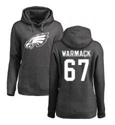 Women's Nike Philadelphia Eagles #67 Chance Warmack Ash One Color Pullover Hoodie