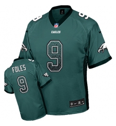 Men's Nike Philadelphia Eagles #9 Nick Foles Limited Midnight Green Drift Fashion NFL Jersey