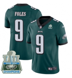 Youth Nike Philadelphia Eagles #9 Nick Foles Midnight Green Team Color Vapor Untouchable Limited Player Super Bowl LII Champions NFL Jersey