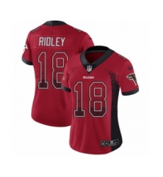 Women's Nike Atlanta Falcons #21 Deion Sanders Limited Red Therma Long Sleeve NFL Jersey