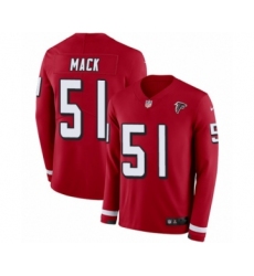 Men's Nike Atlanta Falcons #51 Alex Mack Limited Red Therma Long Sleeve NFL Jersey