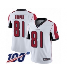 Men's Atlanta Falcons #81 Austin Hooper White Vapor Untouchable Limited Player 100th Season Football Jersey