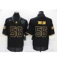 Men's New York Giants #56 Lawrence Taylor Olive Gold Salute To Service Limited Jersey