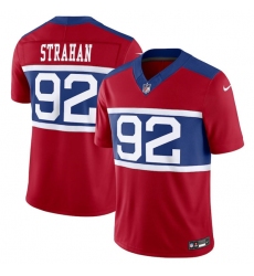 Men's New York Giants #92 Michael Strahan Century Red Alternate Vapor F.U.S.E. Limited Football Stitched Jersey