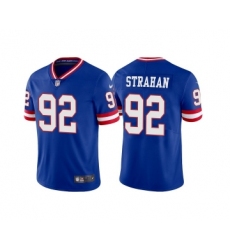 Men's New York Giants #92 Michael Strahan Royal Vapor Untouchable Limited Stitched Jersey