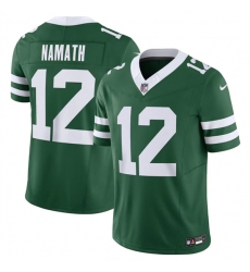 Men's New York Jets #12 Joe Namath Green 2024 F.U.S.E. Vapor Limited Football Stitched Jersey