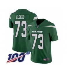 Men's New York Jets #73 Joe Klecko Green Team Color Vapor Untouchable Limited Player 100th Season Football Jersey