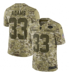Men's Nike New York Jets #33 Jamal Adams Limited Camo 2018 Salute to Service NFL Jersey