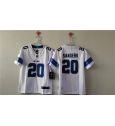 Women's Detroit Lions #20 Barry Sanders White Vapor Football Stitched Jersey(Run Smaller)