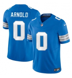 Men's Detroit Lions #0 Terrion Arnold New Blue 2024 Draft F.U.S.E. Vapor Limited Football Stitched Jersey