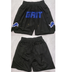 Men's Detroit Lions Black Shorts