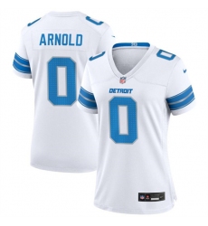 Women's Detroit Lions #0 Terrion Arnold White 2024 Stitched Jersey(Run Smaller)