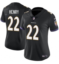 Women's Baltimore Ravens #22 Derrick Henry Black Football Stitched Jersey(Run Small)