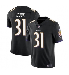 Youth Baltimore Ravens #31 Dalvin Cook Black Stitched Jersey