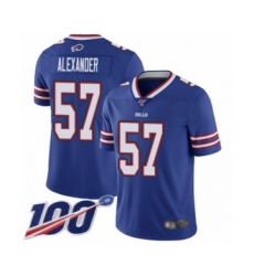 Men's Buffalo Bills #57 Lorenzo Alexander Royal Blue Team Color Vapor Untouchable Limited Player 100th Season Football Jersey
