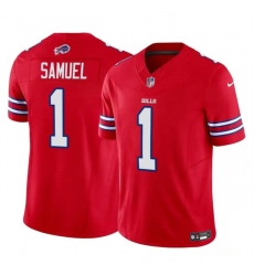 Men's Buffalo Bills #1 Curtis Samuel Red 2023 F.U.S.E. Vapor Untouchable Limited Football Stitched Jersey