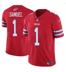 Men's Buffalo Bills #1 Curtis Samuel Red Vapor Untouchable Limited Football Stitched Jersey