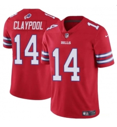 Men's Buffalo Bills #14 Chase Claypool Red 2024 Vapor Untouchable Limited Football Stitched Jersey