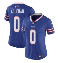 Women's Buffalo Bills #0 Keon Coleman Blue Vapor Football Stitched Jersey