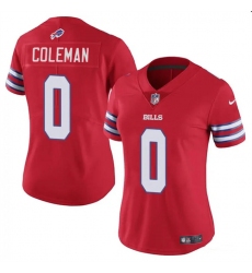 Women's Buffalo Bills #0 Keon Coleman Red Vapor Football Stitched Jersey