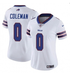 Women's Buffalo Bills #0 Keon Coleman White Vapor Football Stitched Jersey