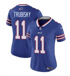 Women's Buffalo Bills #11 Mitch Trubisky Blue Vapor Stitched Football Jersey(Run Small)