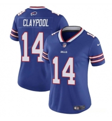 Women's Buffalo Bills #14 Chase Claypool Blue Vapor Football Stitched Jersey(Run Small)