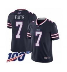 Youth Buffalo Bills #7 Doug Flutie Limited Navy Blue Inverted Legend 100th Season Football Jersey