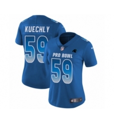 Women's Nike Carolina Panthers #59 Luke Kuechly Limited Royal Blue NFC 2019 Pro Bowl NFL Jersey