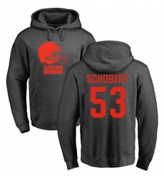 NFL Nike Cleveland Browns #53 Joe Schobert Ash One Color Pullover Hoodie