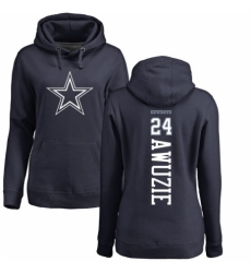 NFL Women's Nike Dallas Cowboys #24 Chidobe Awuzie Navy Blue Backer Pullover Hoodie