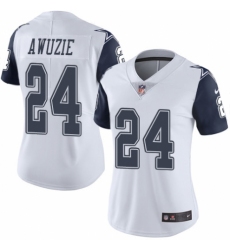 Women's Nike Dallas Cowboys #24 Chidobe Awuzie Limited White Rush Vapor Untouchable NFL Jersey