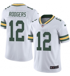 Youth Nike Green Bay Packers #12 Aaron Rodgers White Vapor Untouchable Limited Player NFL Jersey