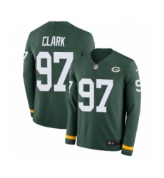 Youth Nike Green Bay Packers #97 Kenny Clark Limited Green Therma Long Sleeve NFL Jersey