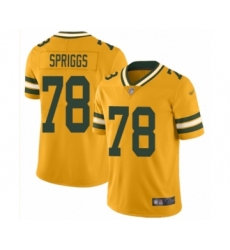 Youth Green Bay Packers #78 Jason Spriggs Limited Gold Inverted Legend Football Jersey