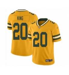 Women's Green Bay Packers #20 Kevin King Limited Gold Inverted Legend Football Jersey