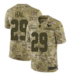 Youth Nike Houston Texans #29 Andre Hal Limited Camo 2018 Salute to Service NFL Jersey