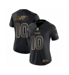 Women's Houston Texans #10 DeAndre Hopkins Black Gold Vapor Untouchable Limited Football Jersey