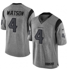 Men's Nike Houston Texans #4 Deshaun Watson Limited Gray Gridiron NFL Jersey