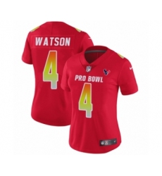 Women's Houston Texans #4 Deshaun Watson Limited Red AFC 2019 Pro Bowl Football Jersey