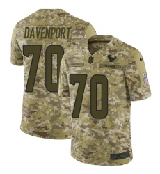 Men's Nike Houston Texans #70 Julien Davenport Limited Camo 2018 Salute to Service NFL Jersey