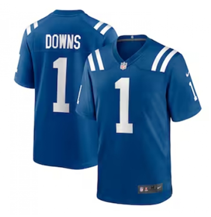 Men's Indianapolis Colts #1 Josh Downs Nike Royal Team Limited Jersey