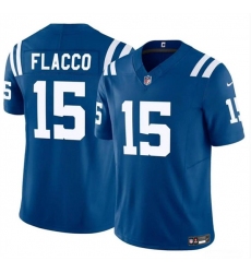 Men's Indianapolis Colts #15 Joe Flacco Blue 2024 F.U.S.E. Vapor Limited Football Stitched Jersey