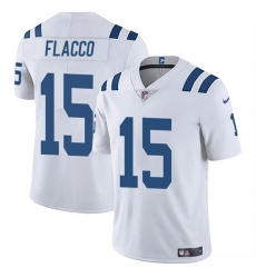 Men's Indianapolis Colts #15 Joe Flacco White Vapor Limited Football Stitched Jersey