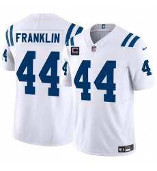 Men's Indianapolis Colts #44 Zaire Franklin White 2024 F.U.S.E. With 4-Star C Vapor Limited Stitched Football Jersey